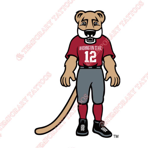 Washington State Cougars Customize Temporary Tattoos Stickers NO.6911